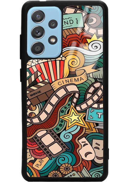Samsung A52 Retro Cinema Tasarımlı Glossy Telefon Kılıfı