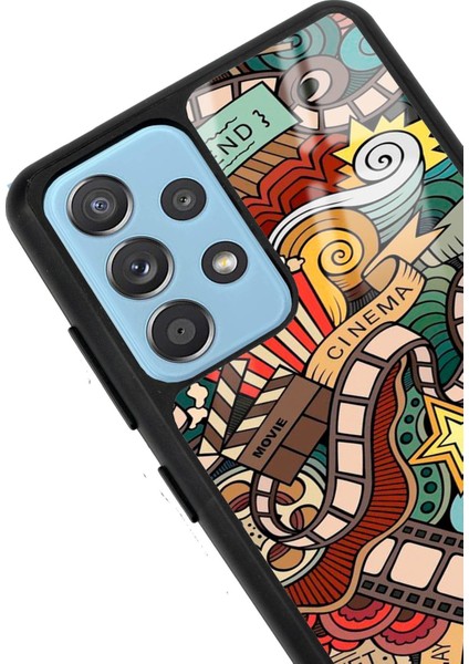 Samsung A52 Retro Cinema Tasarımlı Glossy Telefon Kılıfı modelleri