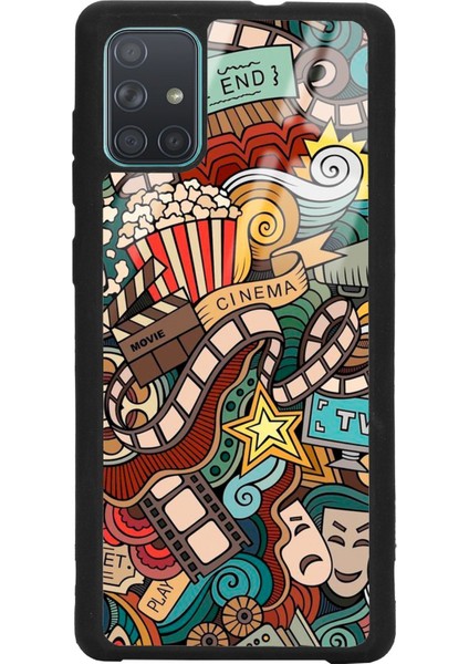 Samsung A71 Retro Cinema Tasarımlı Glossy Telefon Kılıfı