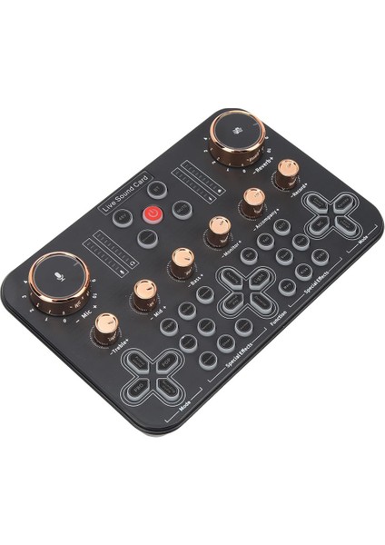 Starkpro ST-LR19R 48V Kondansatör Mikrofon Girişli Ses Efektli Canlı Yayın Mikser Ses Kartı