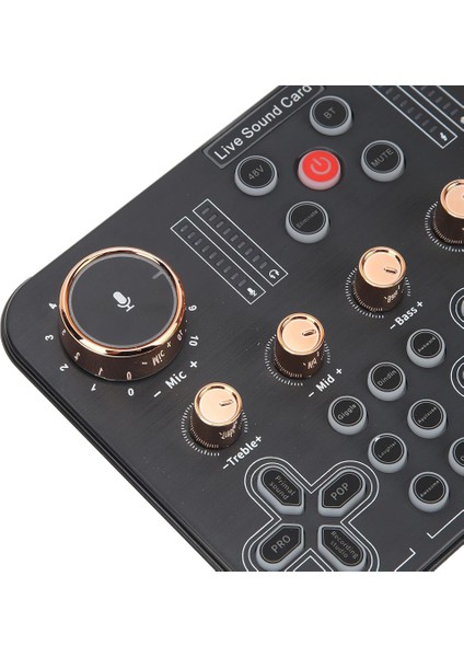 Starkpro ST-LR19R 48V Kondansatör Mikrofon Girişli Ses Efektli Canlı Yayın Mikser Ses Kartı