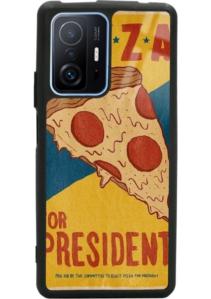 Xiaomi Mi 11T Pro Pizza Tasarımlı Glossy Telefon Kılıfı