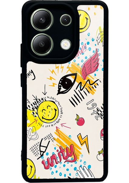 Xiaomi Redmi Note 13 4g Doodle Emoji Tasarımlı Glossy Telefon Kılıfı