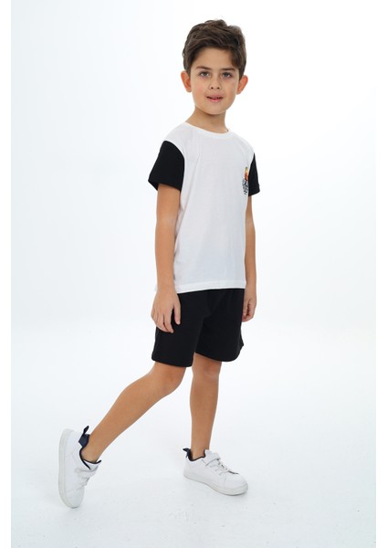 Erkek Çocuk Baskılı Şortlu Takım modelleri
