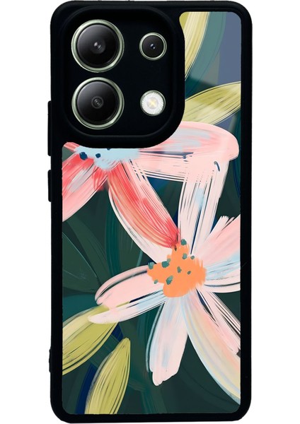Xiaomi Redmi Note 13 4g Suluboya Çiçek Tasarımlı Glossy Telefon Kılıfı