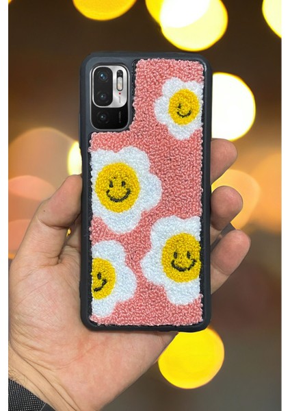 Xiaomi Redmi Note 10 5g Smile Flowers Tasarımlı Punch Telefon Kılıfı