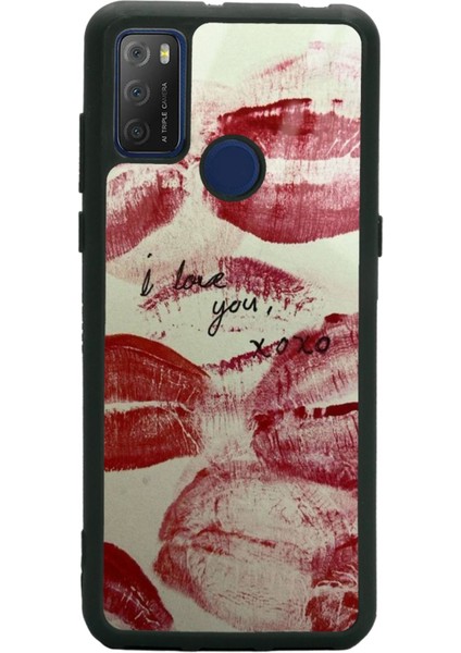 Tcl 20E I Love You Tasarımlı Glossy Telefon Kılıfı