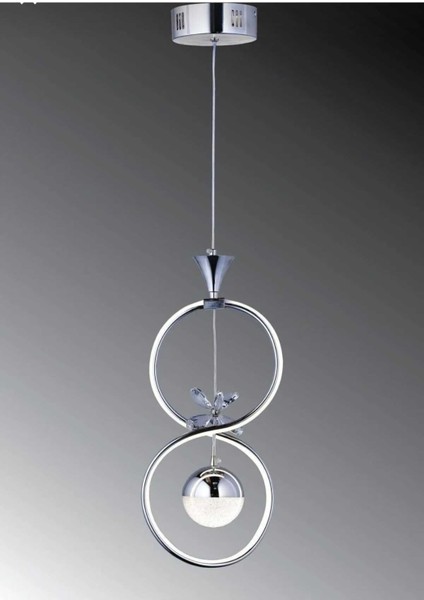 Sonsuzluk Krom 3 Renk Ledli Modern Taç Lı Salon Oturma Odası Hol LED Avize Aydınlatma modelleri