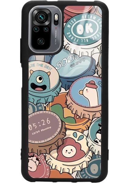 Xiaomi Redmi Note 10 10S Crown Cap Tasarımlı Glossy Telefon Kılıfı