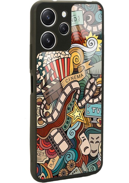 Xiaomi Redmi 12 Retro Cinema Tasarımlı Glossy Telefon Kılıfı fiyatları