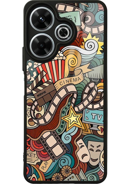 Xiaomi Redmi 13 4g Retro Cinema Tasarımlı Glossy Telefon Kılıfı