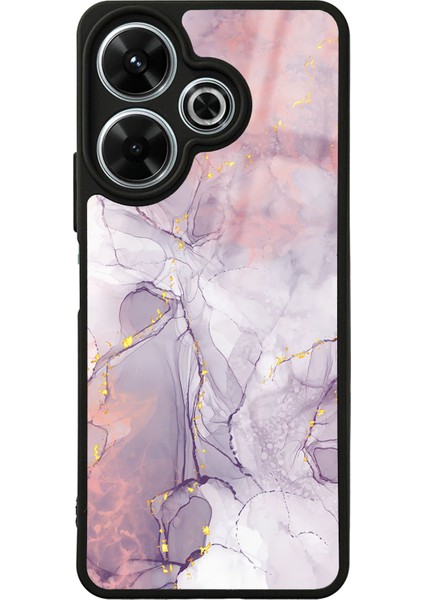 Xiaomi Redmi 13 4g Fuşya Mermer Tasarımlı Glossy Telefon Kılıfı