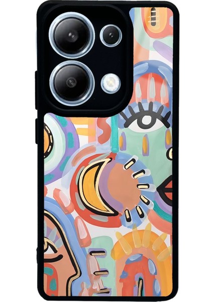 Xiaomi Redmi Note 13 Pro 4g Suluboya Retro Göz Tasarımlı Glossy Telefon Kılıfı