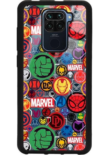 Xiaomi Redmi Note 9 Marvel Face Tasarımlı Glossy Telefon Kılıfı