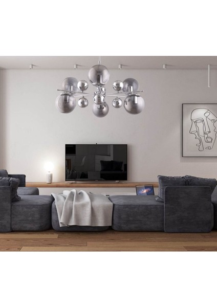 Salkım 6 Lı Krom Gümüş Sarkıt Avize - Çakır Avize fırsatları