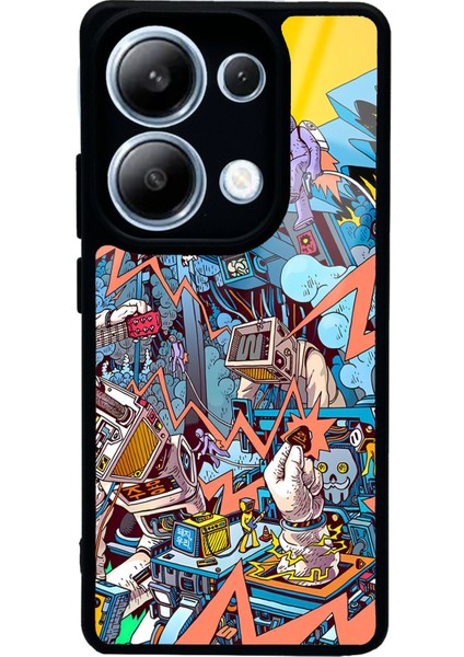 Xiaomi Redmi Note 13 Pro 4g Retro Machine Tasarımlı Glossy Telefon Kılıfı