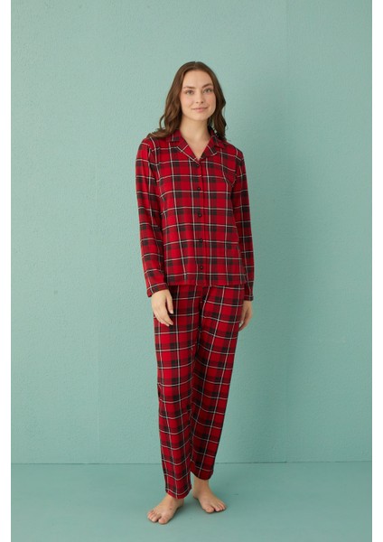 50701-41 Mihra Bayan Uzun Kol Pijama Takımı