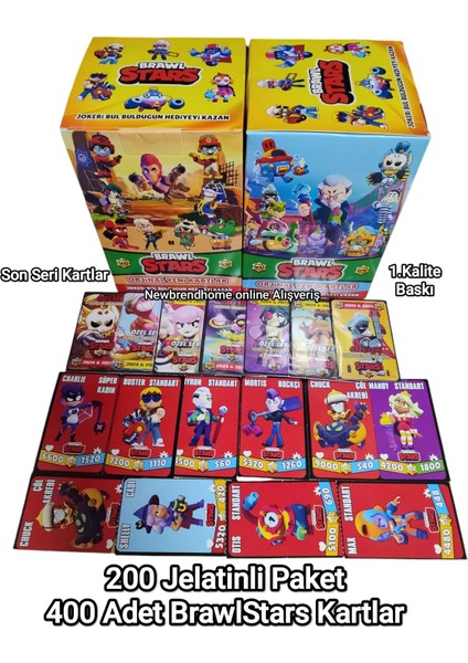 Oyun Kağıtları (200 Paket 400 Kart) Jokeri Bul Bulduğun Hediyeyi Kazan! Oyun Karakter Kartları Yeni Seri