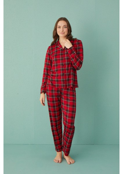 50701-41 Mihra Bayan Uzun Kol Pijama Takımı