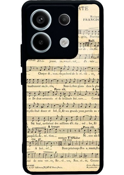 Xiaomi Redmi Note 13 Pro 5g Müzik Notaları Tasarımlı Glossy Telefon Kılıfı