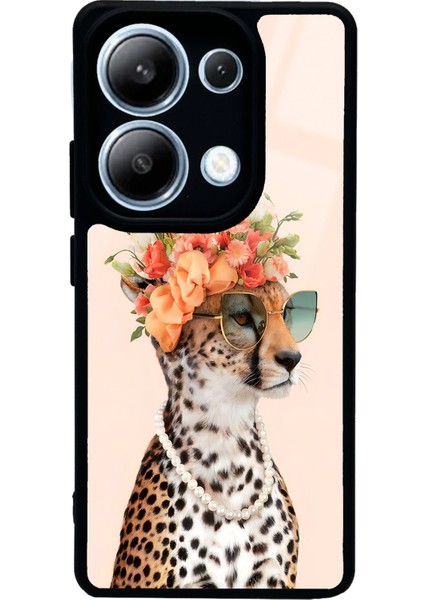Xiaomi Redmi Note 13 Pro 4g Influencer Leopar Kedi Tasarımlı Glossy Telefon Kılıfı
