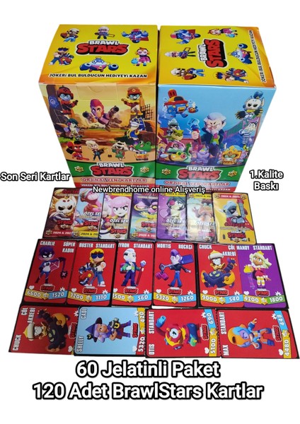 Oyun Karakter Kartları Yeni Seri (60 Paket 120 Kart)Jokeri Bul Bulduğun Hediyeyi Kazan!oyun Kağıtları fiyatları