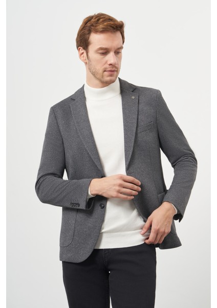 Erkek Siyah Örme Slim Fit Torba Cep Mono Yaka Spor Ceket fiyatları