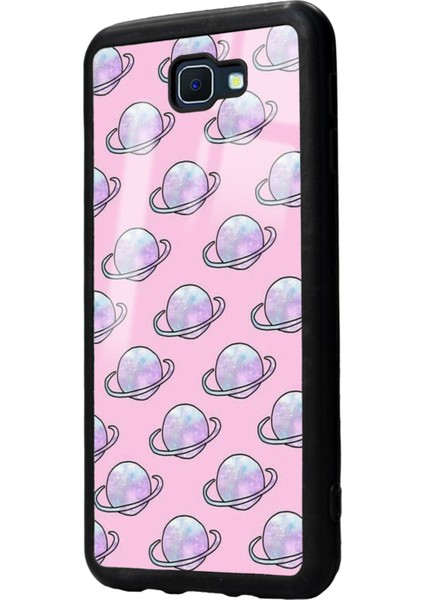 Samsung J7 Prime Pembe Saturn Tasarımlı Glossy Telefon Kılıfı fiyatları