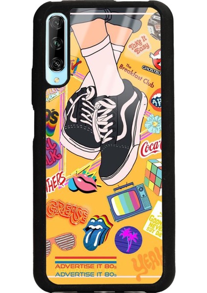 Huawei P Smart Pro Retro Vans Tasarımlı Glossy Telefon Kılıfı