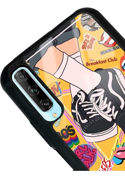 Huawei P Smart Pro Retro Vans Tasarımlı Glossy Telefon Kılıfı modelleri