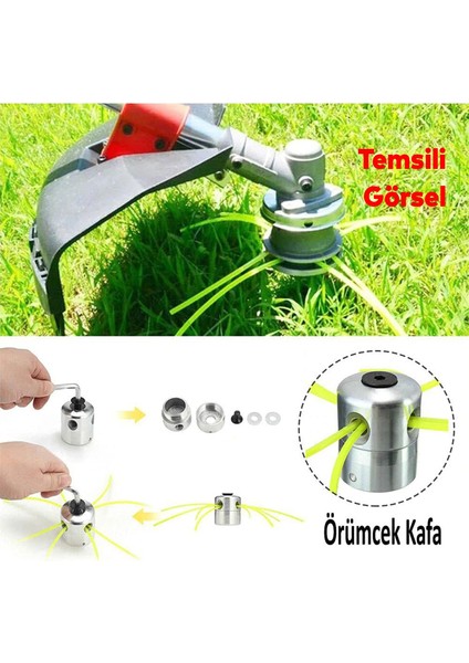 Motorlu Tırpan Çim Biçme Örümcek Kafa - Misina İpi Yedeği Tırpan Uyumlu Metal Alüminyum fiyatları