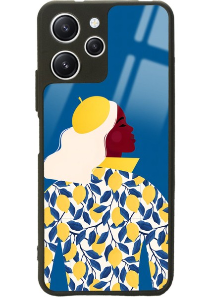 Xiaomi Redmi 12 Lemon Woman Tasarımlı Glossy Telefon Kılıfı