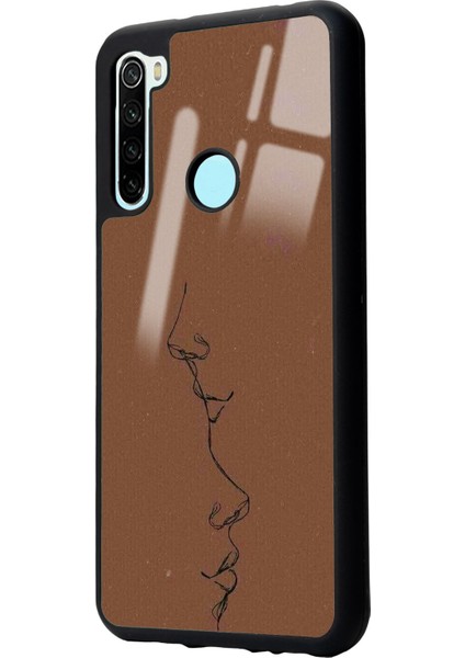 Xiaomi Redmi Note 8 Kahve Silüet Tasarımlı Glossy Telefon Kılıfı