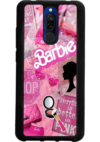 Xiaomi Redmi 8 Barbie Makeup Tasarımlı Glossy Telefon Kılıfı