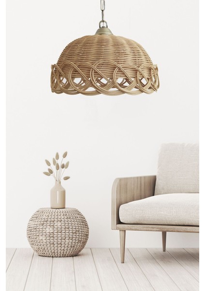 Rattan Bambu Hasır Sarkıt Avize
