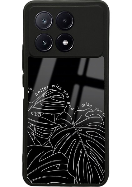 Xiaomi Poco X6 Pro Dark Leaf Tasarımlı Glossy Telefon Kılıfı