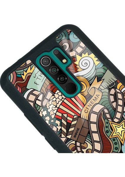 Xiaomi Redmi 9 Retro Cinema Tasarımlı Glossy Telefon Kılıfı modelleri