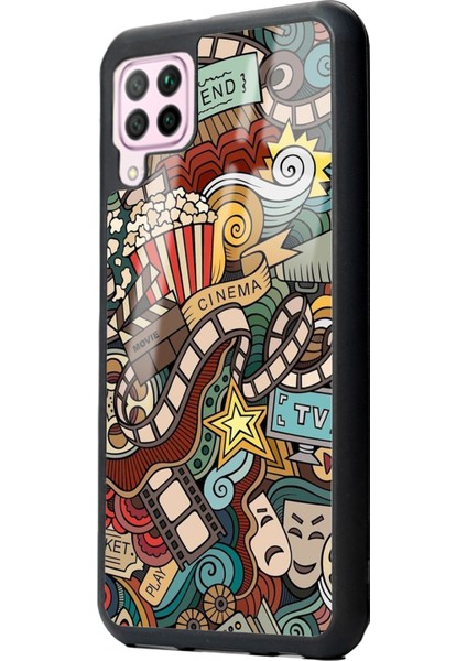 Huawei P40 Lite Retro Cinema Tasarımlı Glossy Telefon Kılıfı fiyatları