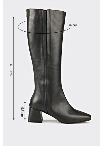 Siyah Deri Kadın Çizme indirimleri