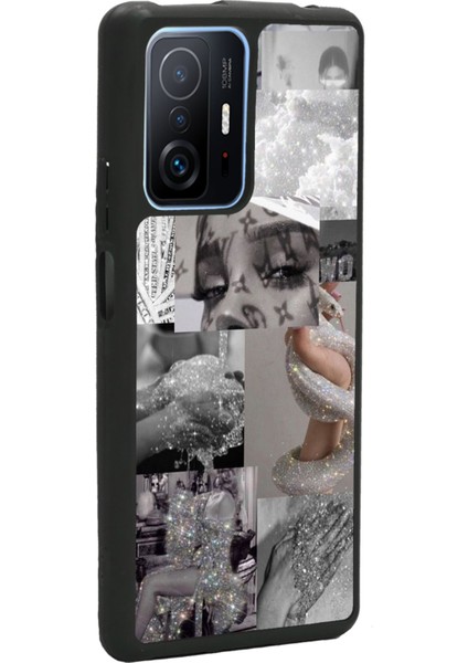 Xiaomi Mi 11T Pro Silver Sticker Tasarımlı Glossy Telefon Kılıfı fiyatları