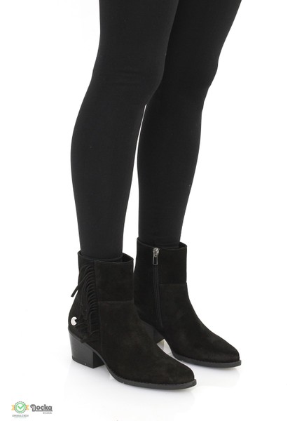 Kadın Deri Topuklu Western Süet Bot M25/KB1690 modelleri