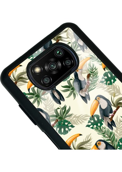 Xiaomi Poco X3 Tukan Kuşu Tasarımlı Glossy Telefon Kılıfı
