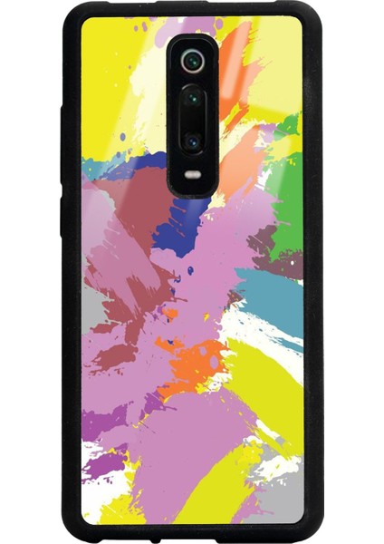 Xiaomi Mi 9t Colored Brush Tasarımlı Glossy Telefon Kılıfı