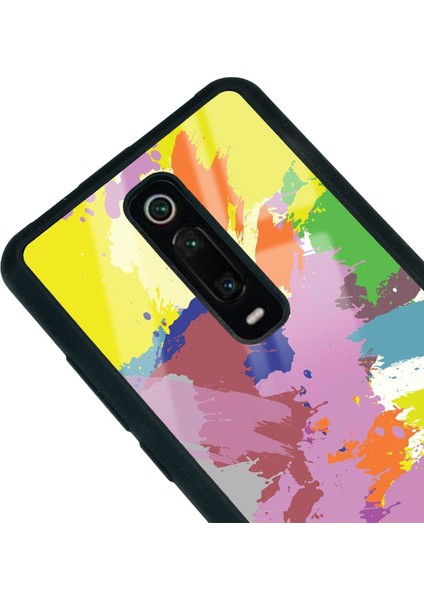 Xiaomi Mi 9t Colored Brush Tasarımlı Glossy Telefon Kılıfı