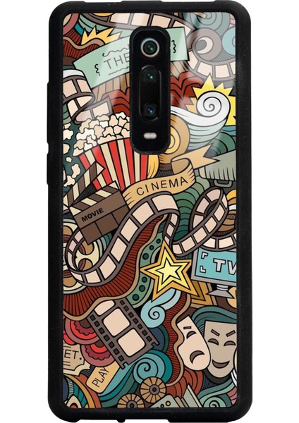 Xiaomi Mi 9t Retro Cinema Tasarımlı Glossy Telefon Kılıfı
