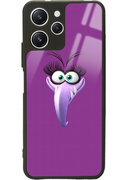 Xiaomi Redmi 12 Purple Angry Birds Tasarımlı Glossy Telefon Kılıfı