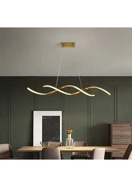 Liana Modern Tasarım Eskitme Renk Beyaz Ledli Cafe - Mutfak - Salon 2 Li LED Avize