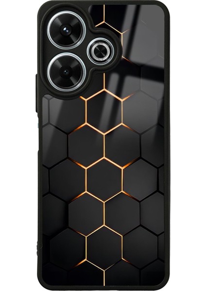 Xiaomi Redmi 13 4g Yellow Carbon Tasarımlı Glossy Telefon Kılıfı