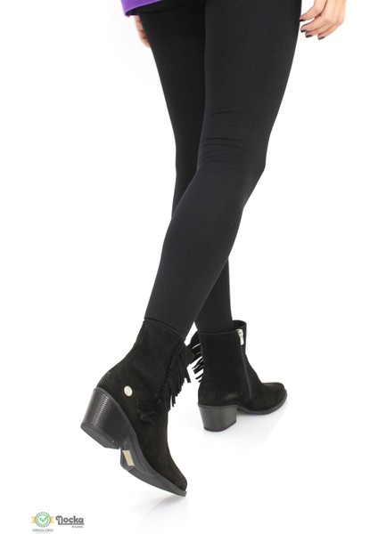 Kadın Deri Topuklu Western Süet Bot M25/KB1690 indirimleri