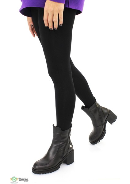 Kadın Deri Günlük Kalın Topuklu Ortopedik Klasik Tarz Bot M25/KB1505 fiyatları